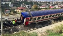 Gebze'de tren kazası! Yolcu treninin 2 vagonu raydan çıktı