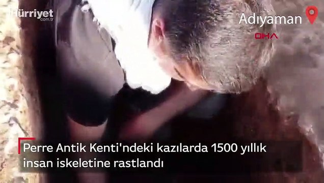 Perre Antik Kenti'ndeki kazılarda 1500 yıllık insan iskeletine rastlandı