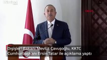 Dışişleri Bakanı Mevlüt Çavuşoğlu, KKTC Cumhurbaşkanı Ersin Tatar ile açıklama yaptı