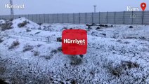 Kars'ın yüksek kesimlerinde kar yağışı etkili oldu