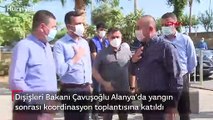 Dışişleri Bakanı Çavuşoğlu Alanya'da yangın sonrası koordinasyon toplantısına katıldı