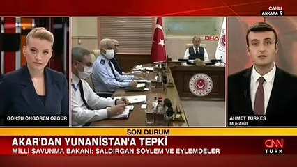 Milli Savunma Bakanı Akar: Yunanistan gerilimi artırıcı saldırgan söylem ve eylemler içinde bulunuyor