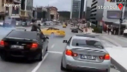 Ümraniye'de otomobiliyle drift atan sürücü yakalandı