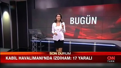 Kabil Havaalanı'nda çıkan izdihamda en az 17 kişi yaralandı