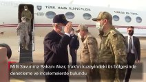 Bakan Akar, Irak'ın kuzeyindeki üs bölgesinde denetleme ve incelemelerde bulundu