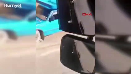 İran'da kaza yapan Türk TIR'ı yağmalandı  o anlar kamerada