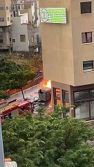 Alerta por el incendio de un contenedor en Santa Cruz de Tenerife