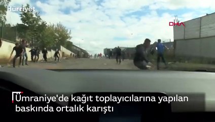 Ümraniye'de kağıt toplayıcılarına yapılan baskında ortalık karıştı