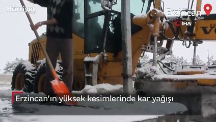 Erzincan’ın yüksek kesimlerinde kar yağışı