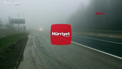 Bolu Dağı'nda kar ve sis etkili oldu