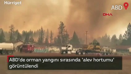 Korku filmi sahnesi gibi! Alevlerin arasından görüntülendi...