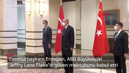 Cumhurbaşkanı Erdoğan, ABD Büyükelçisi Jeffry Lane Flake'in güven mektubunu kabul etti