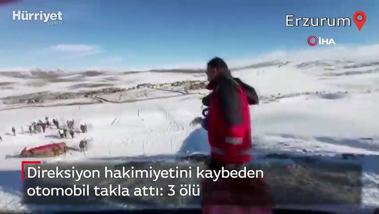 Direksiyon hakimiyetini kaybeden otomobil takla attı: 3 ölü