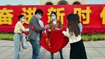 Exposición para alabar a Xi Jinping antes del congreso del Partido Comunista en China