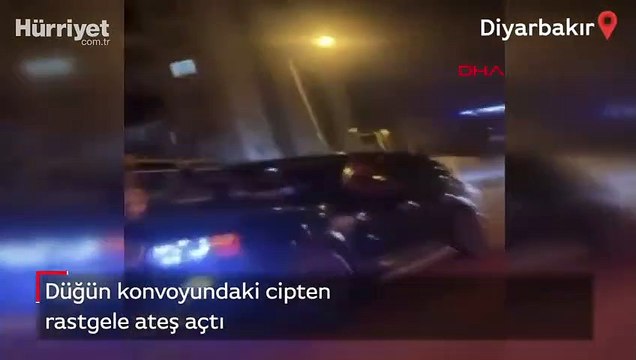 Düğün konvoyundaki cipten rastgele ateş açtı