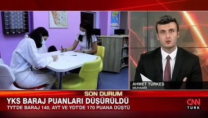 YKS'de baraj puanları düşürüldü