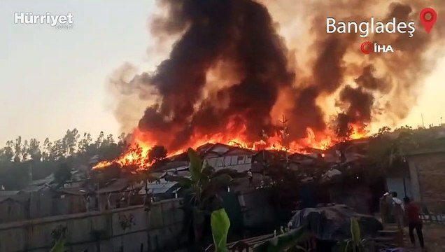 Bangladeş’te Arakanlı Müslümanların yaşadığı kampta yangın