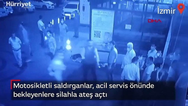 Motosikletli saldırganlar, acil servis önünde bekleyenlere silahla ateş açtı
