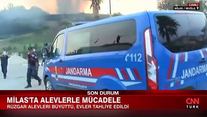 Milas'ta alevlerle mücadele