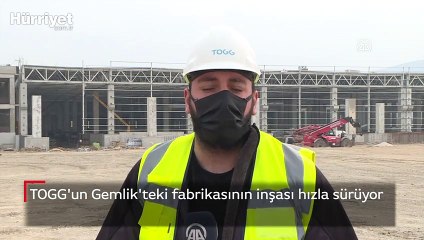 TOGG'un Gemlik'teki fabrikasının inşası hızla sürüyor