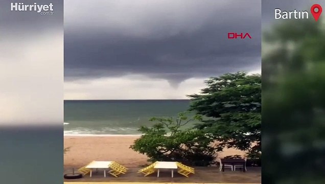 Bartın'ın Amasra ilçesinde hortum oluştu