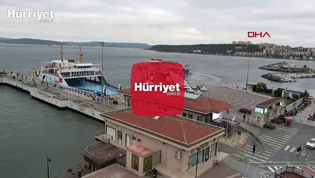 Çanakkale’de feribot seferlerine ‘fırtına’ engeli