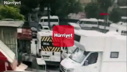 Bağcılar’da İETT otobüsünün kaza anı kamerada