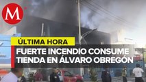 Se incendia tienda de antigüedades en alcaldía Álvaro Obregón