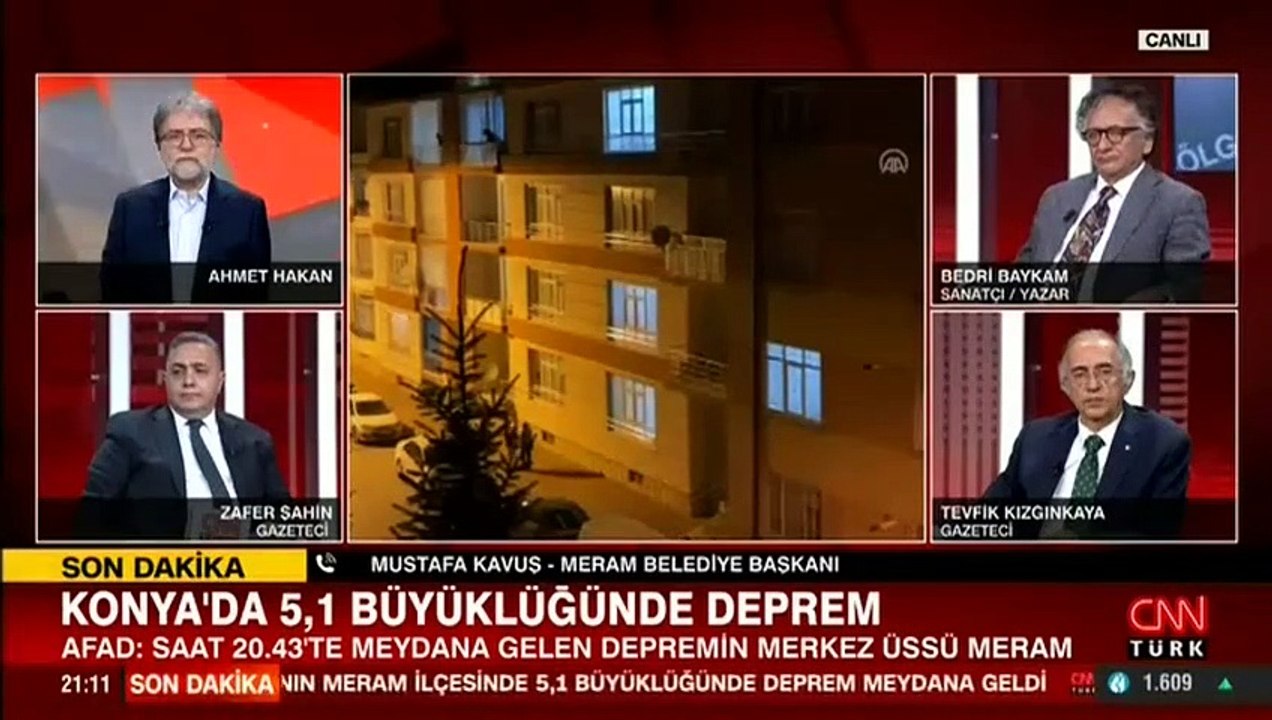 Meram Belediye Başkanı, Konya'da meydana gelen deprem sonrası canlı yayında bilgi verdi