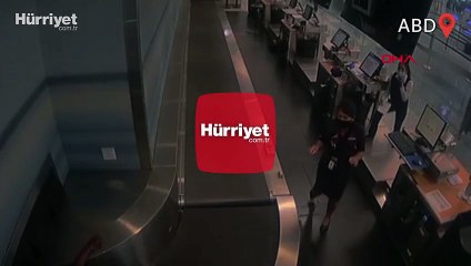 Havalimanında panik anları! Şans eseri yara almadan kurtuldu