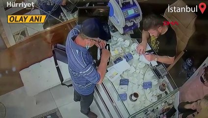 Kuyumcuda 800 bin liralık dolandırıcılık kamerada