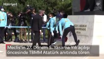 Meclis'in 27. Dönem 5. Yasama Yılı açılışı  öncesinde TBMM Atatürk anıtında tören