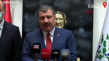 Sağlık Bakanı Fahrettin Koca, Edirne'de açıklamalarda bulundu