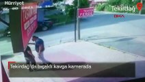 Tekirdağ'da bıçaklı kavga kameraya yansıdı