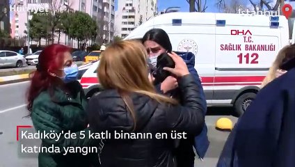 Kadıköy'de yangın! Çok sayıda itfaiye aracı sevk edildi