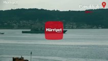 Rus donanmasına ait gemi Çanakkale Boğazı'ndan geçti