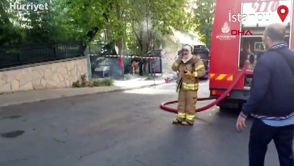 Sarıyer'de otobüs alev alev yandı