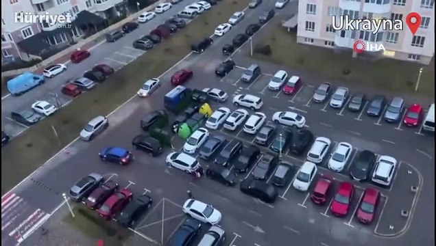 Kiev'de patlama sesleri, halk şehri terk etmeye başladı