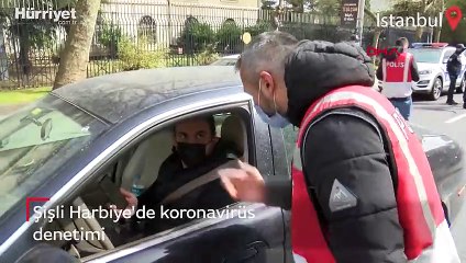 Şişli Harbiye'de koronavirüs denetimi