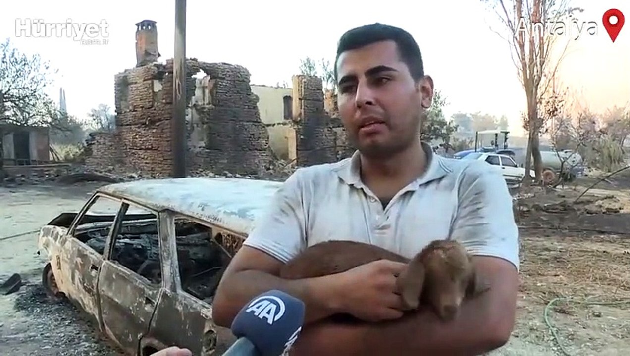 Antalya'da alevlerin arasında doğan oğlağa "Mucize" adı verildi