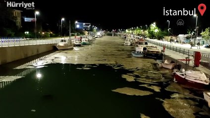 Kurbağalıdere'de "deniz salyası" nedeniyle beyaz tabaka oluştu