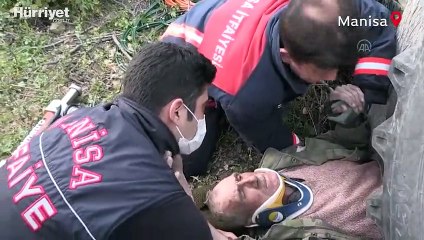 Traktörün altında kalan sürücü için seferber oldular