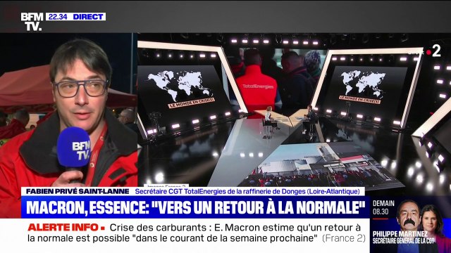 Fabien Privé Saint-Lanne (CGT TotalEnergies): Le personnel d'exploitation de la raffinerie de Donges s'est positionné à 90% pour la continuité du mouvement de grève