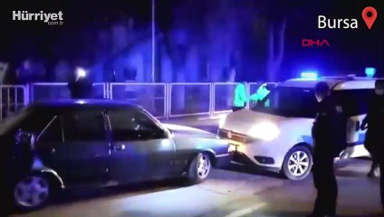 Bursa'da 5 kilometrelik takip kazayla bitti