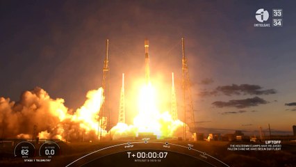 SpaceX: navio drone flagra foguete subindo em forma de "água-viva"