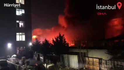 Avcılar'da iplik fabrikasında yangın