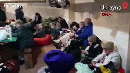 Kiev’e saldırının ardından otellerde kalanlar sığınaklara alındı