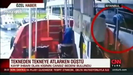 Tekneden tekneye atlarken düştü