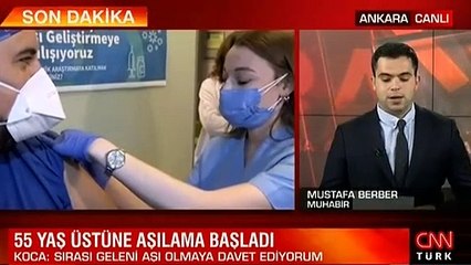 55 yaş üstüne aşılama başladı