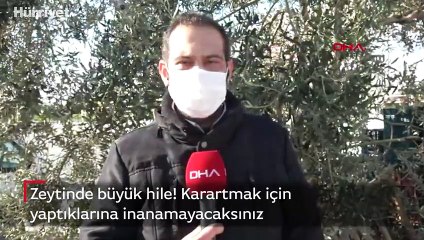 Zeytini karartmak için metal, çabuk olması için kostik kullanıyorlar